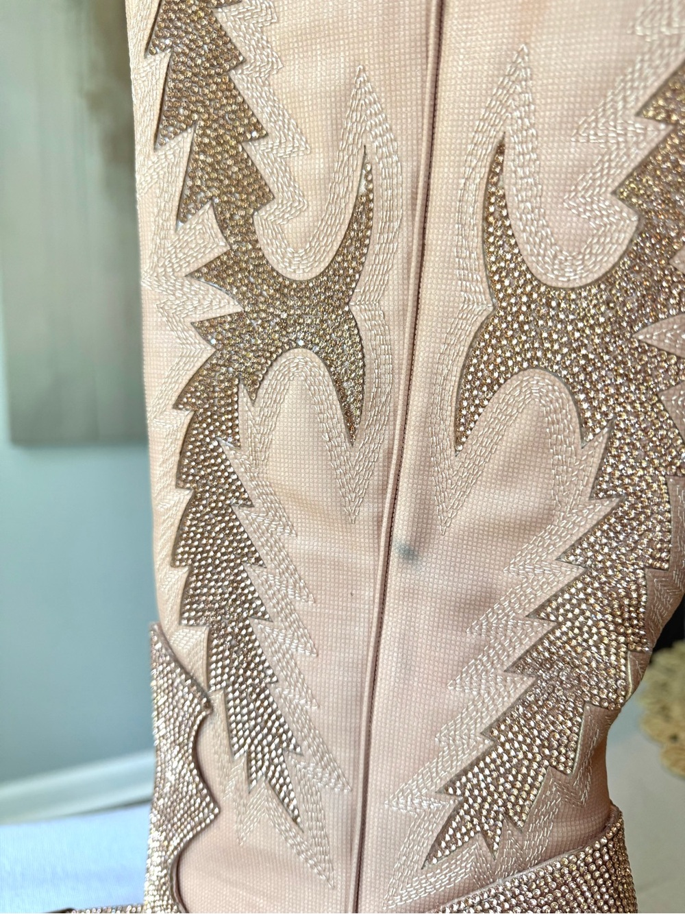 Gianni Bini PearlySand KatyannaTwo Over-the-Knee Rhinestone Embellishment Boots - Picture 9 of 12